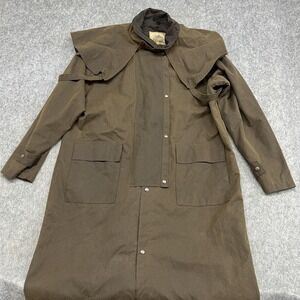 Sydney Oilskin Coat Mens XL Brown Duster Rain Trench Riding Western Australia